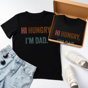 [GIFT BOX] Father's Day 2025 Gift Funny Hi Hungry I'm Dad Shirt, Comfort Colors Tee for New Dads by sell4style